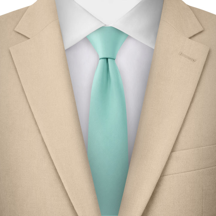Solid Skinny Tie - Aqua