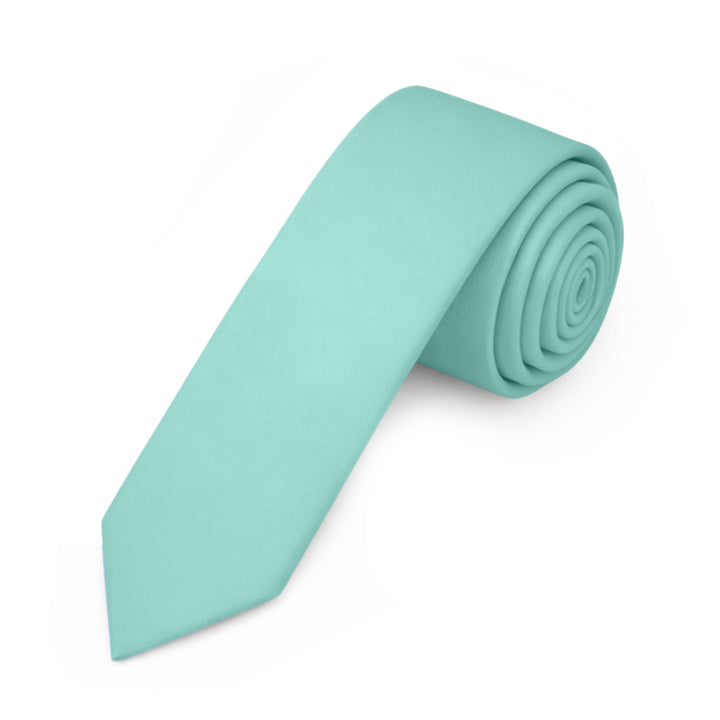 Solid Skinny Tie - Aqua