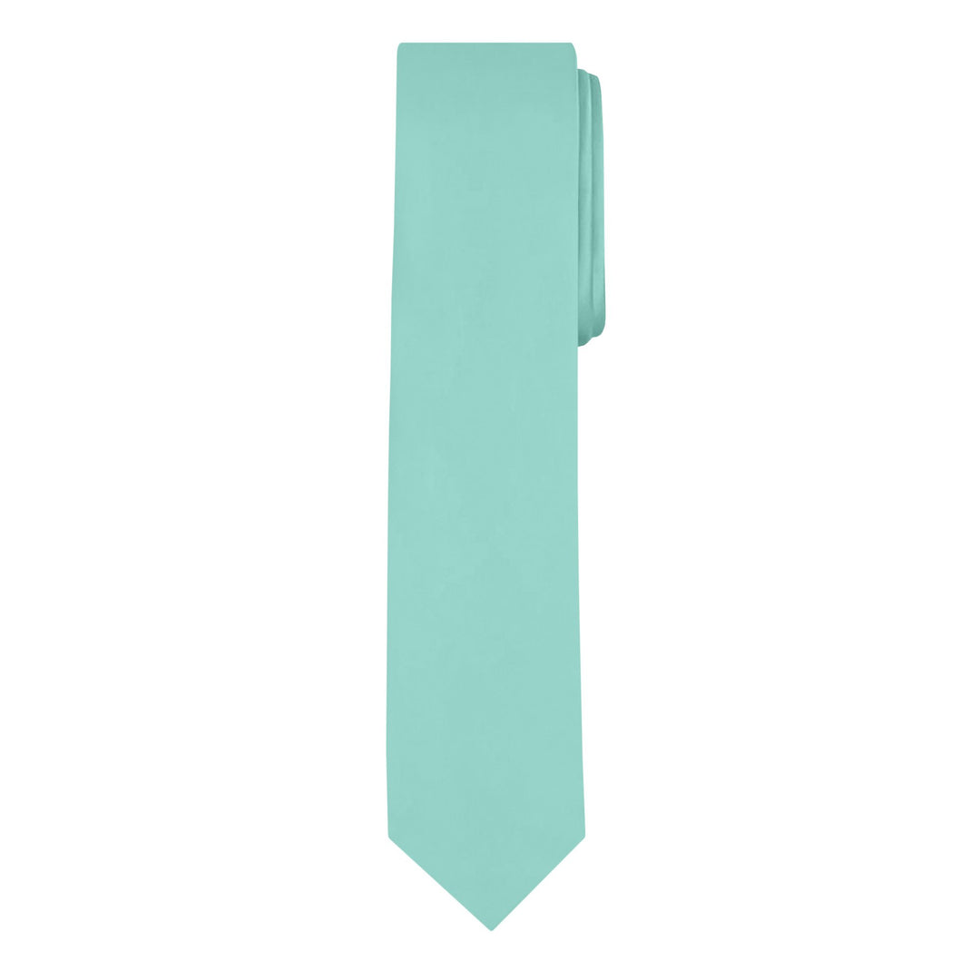 Wedding Solid Skinny Tie - Aqua