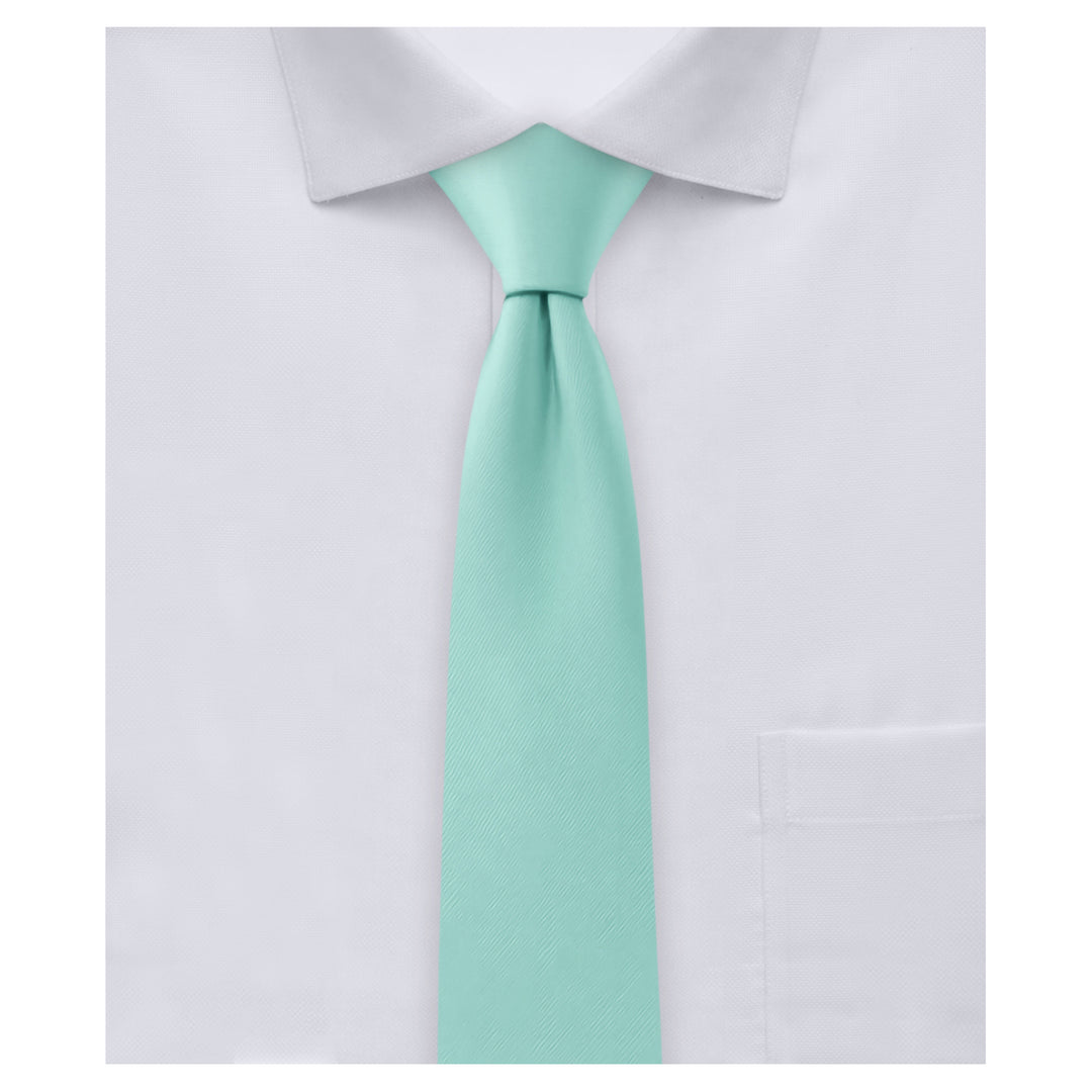 Solid Skinny Tie - Aqua