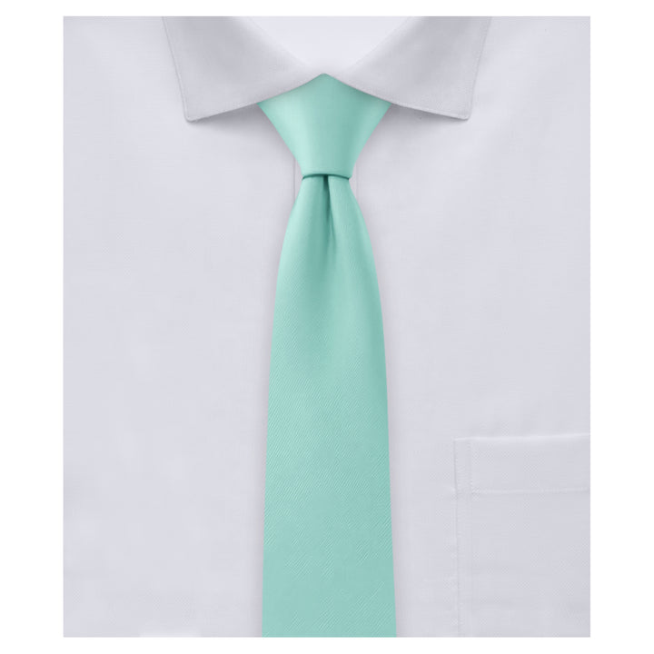 Solid Skinny Tie - Aqua