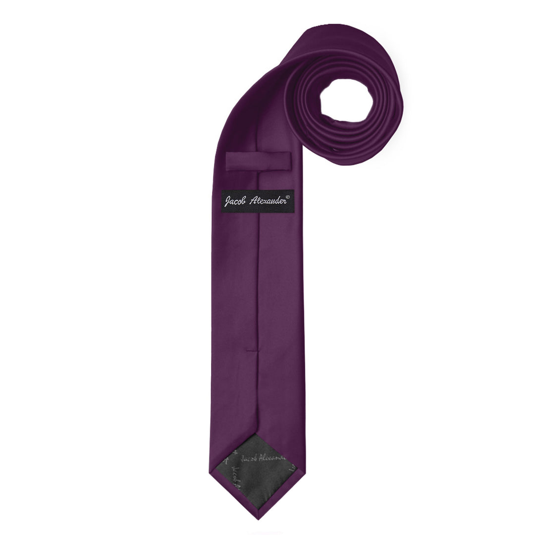 Solid Skinny Tie - Eggplant