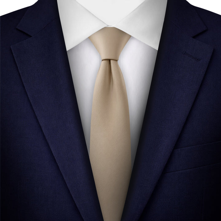 Solid Skinny Tie - Tan