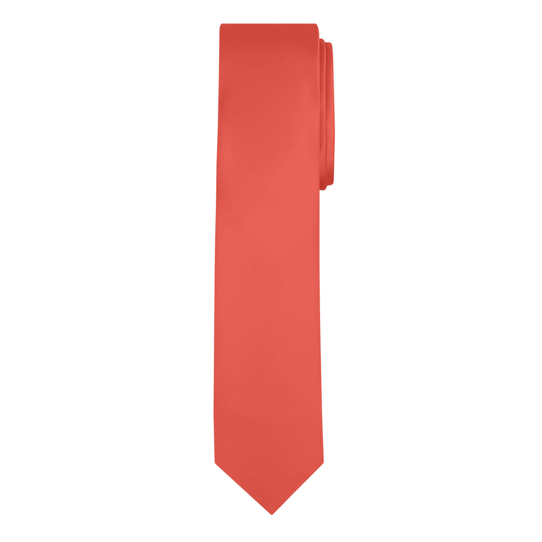 Solid Skinny Tie - Coral