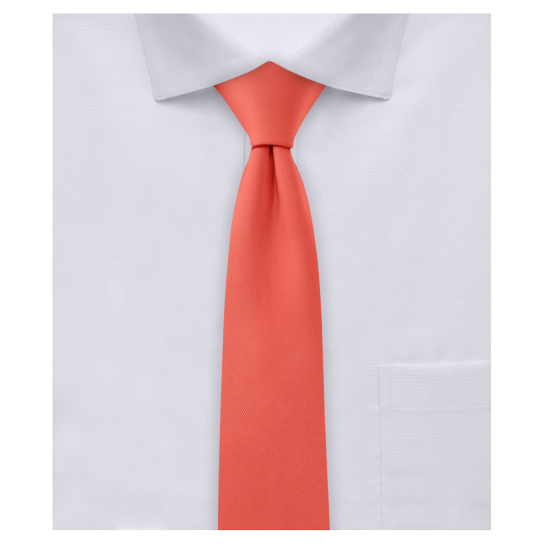 Solid Skinny Tie - Coral