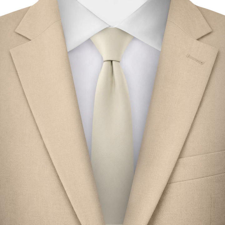 Solid Skinny Tie - Champagne