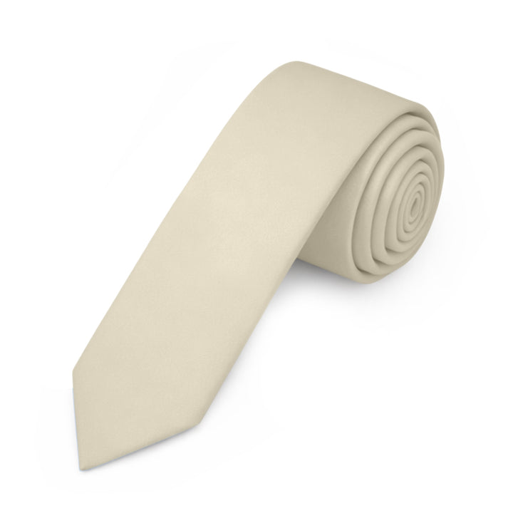 Solid Skinny Tie - Champagne