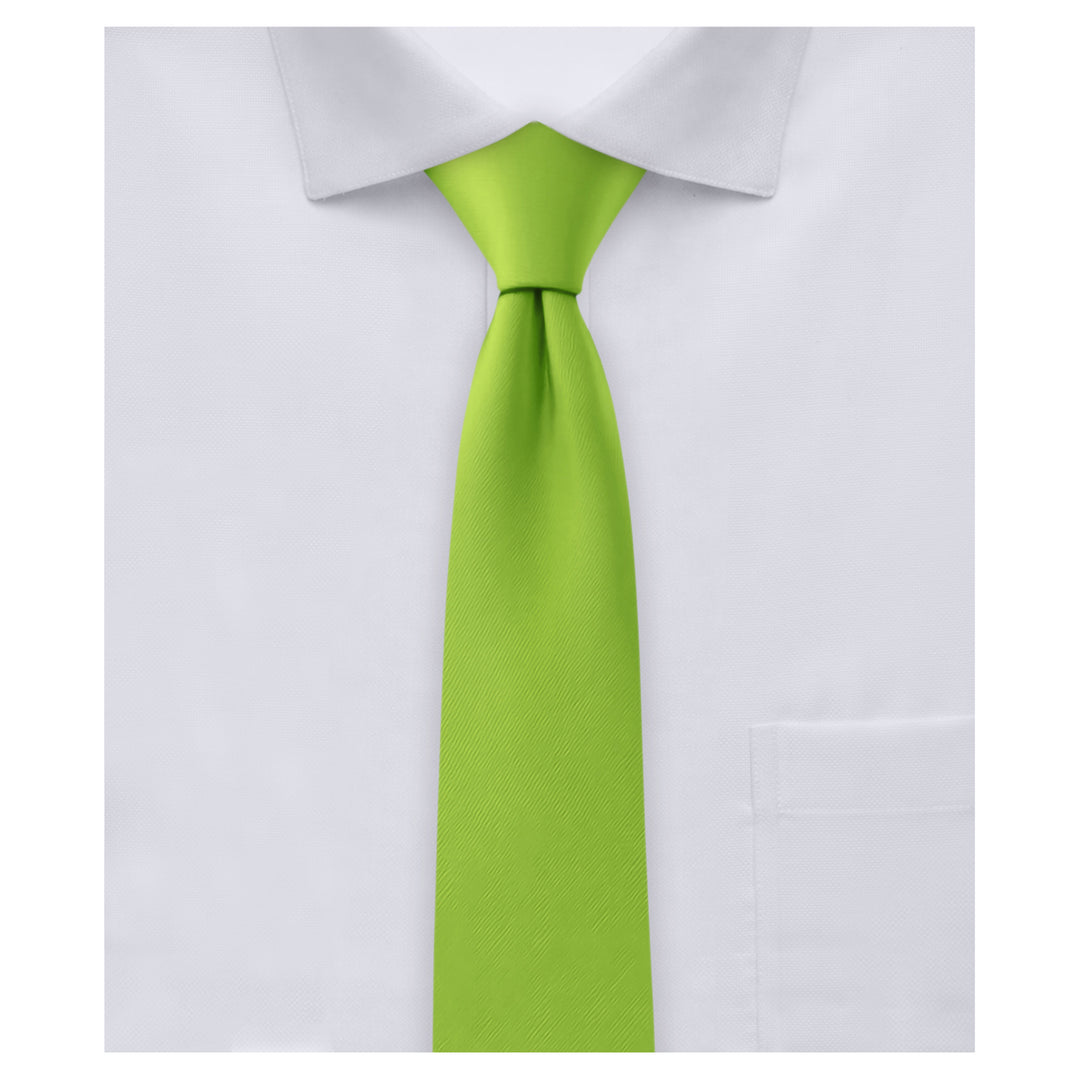Wedding Solid Skinny Tie - Apple Green