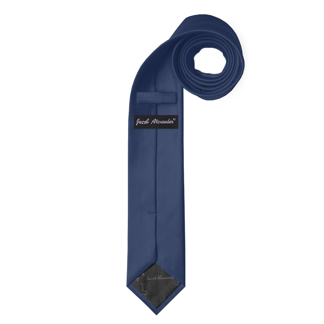Solid Skinny Tie - Steel Blue