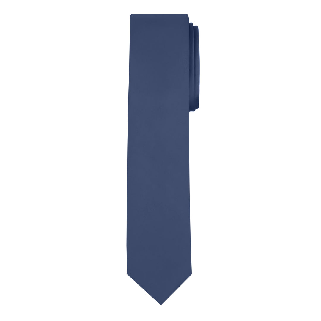 Solid Skinny Tie - Steel Blue