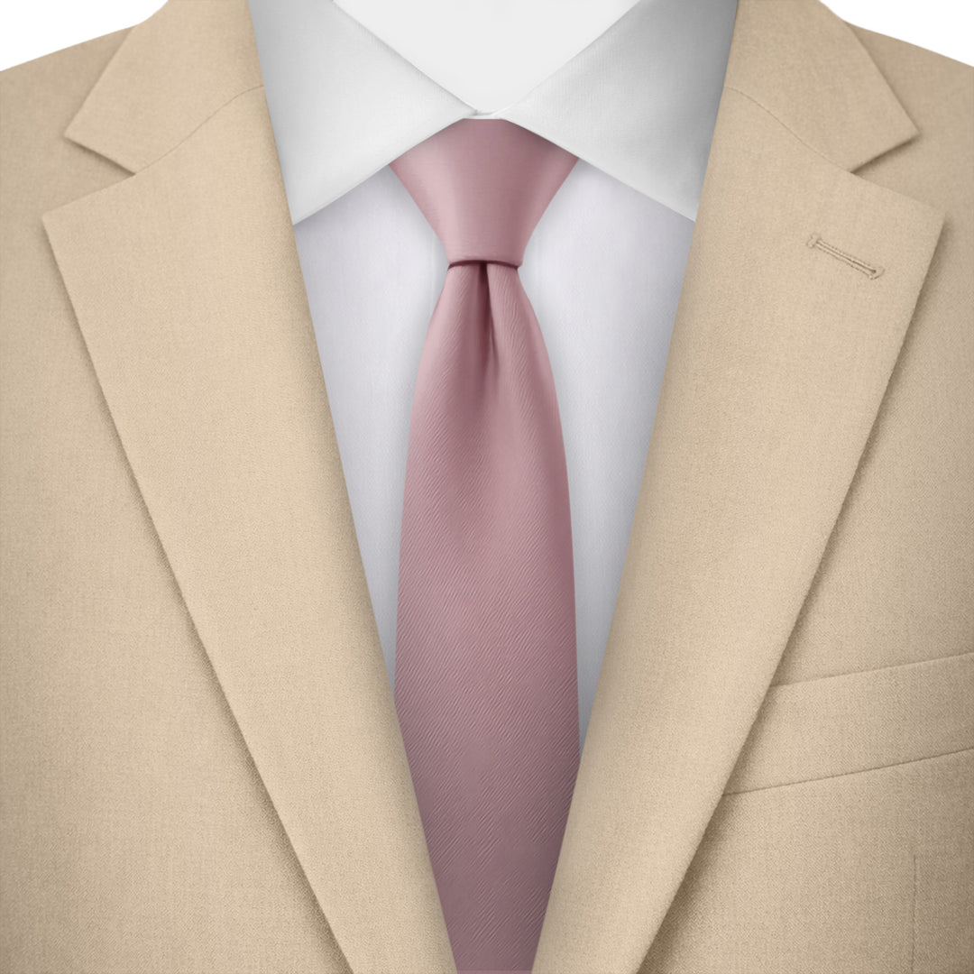 Solid Skinny Tie - Dusty Rose