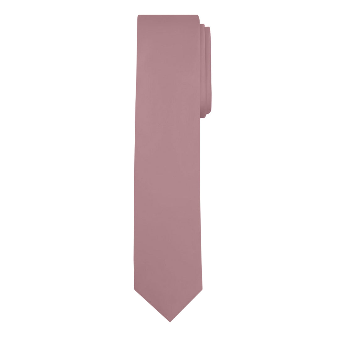 Solid Skinny Tie - Dusty Rose