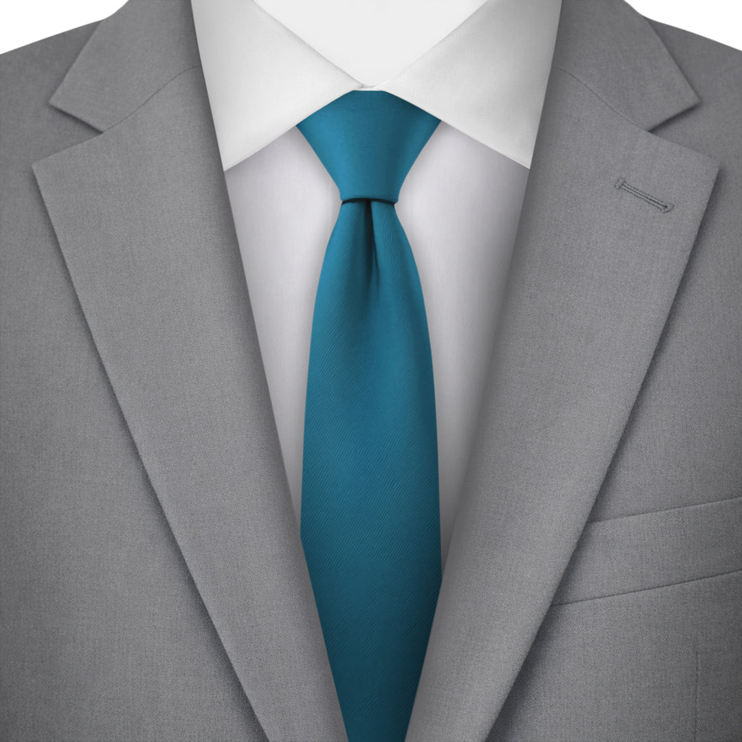 Solid Skinny Tie - Pacific Blue