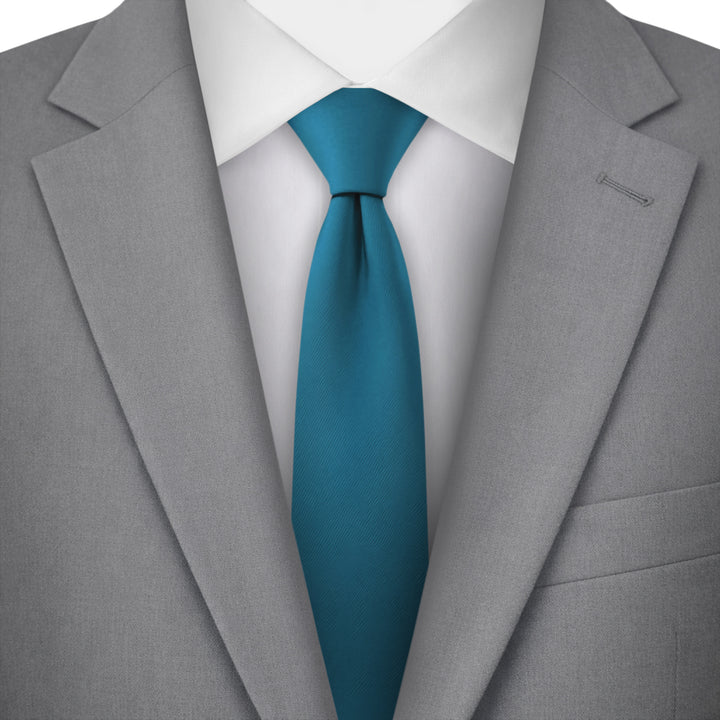 Solid Skinny Tie - Pacific Blue