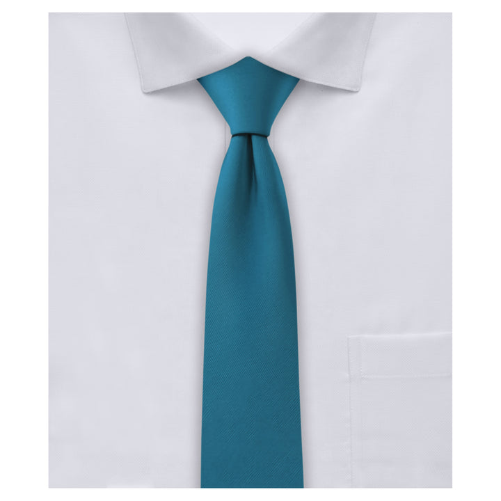 Solid Skinny Tie - Pacific Blue
