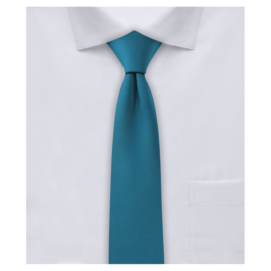 Wedding Solid Skinny Tie - Pacific Blue