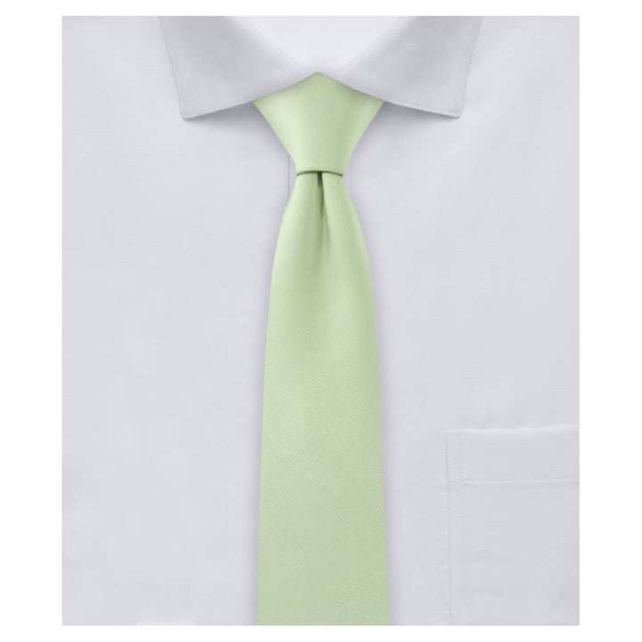 Solid Skinny Tie - Honeydew