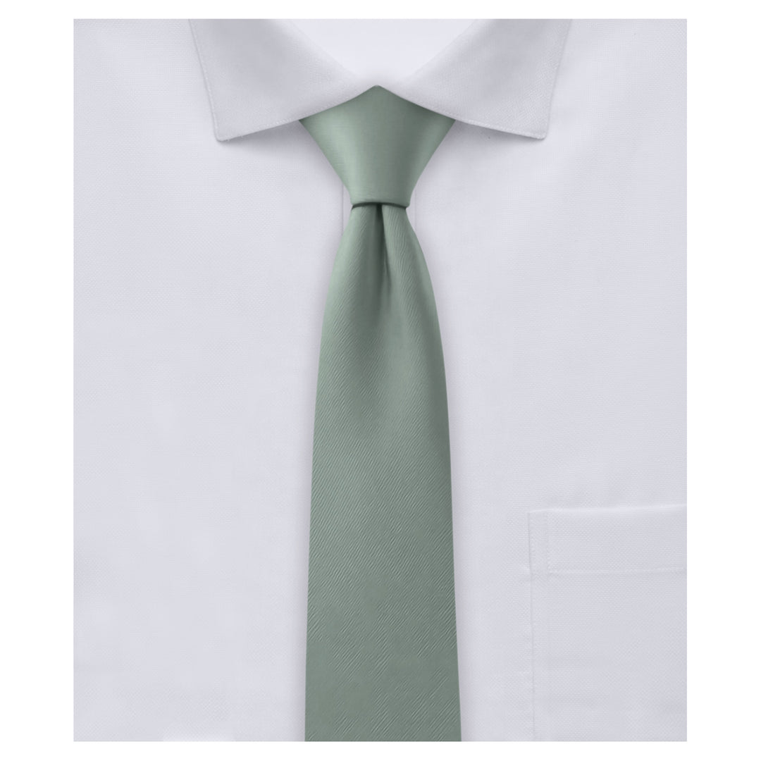 Wedding Solid Skinny Tie - Dusty Sage