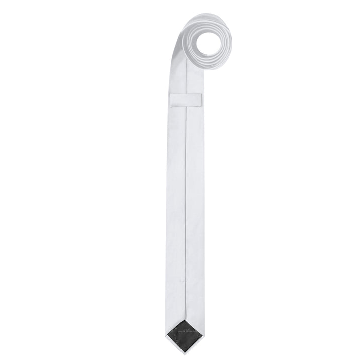 Solid Ultra Skinny Tie - White