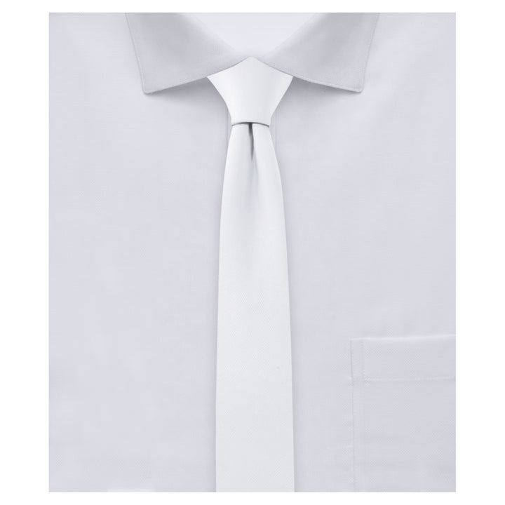 Solid Ultra Skinny Tie - White