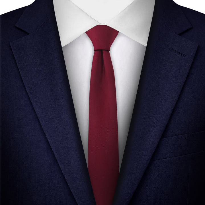 Solid Ultra Skinny Tie - Burgundy