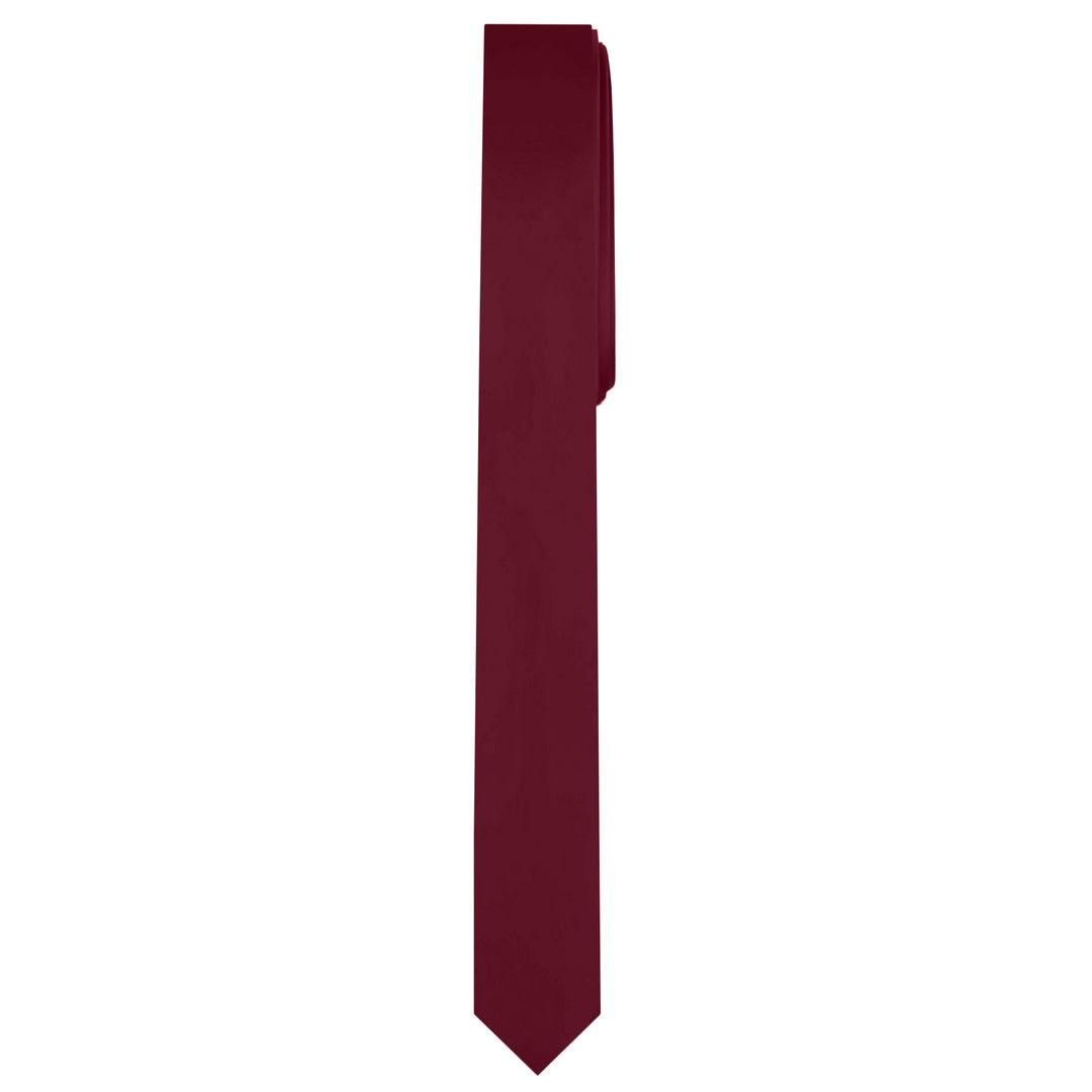 Solid Ultra Skinny Tie - Burgundy