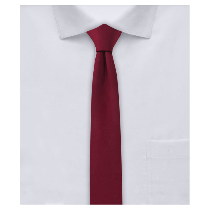 Solid Ultra Skinny Tie - Burgundy