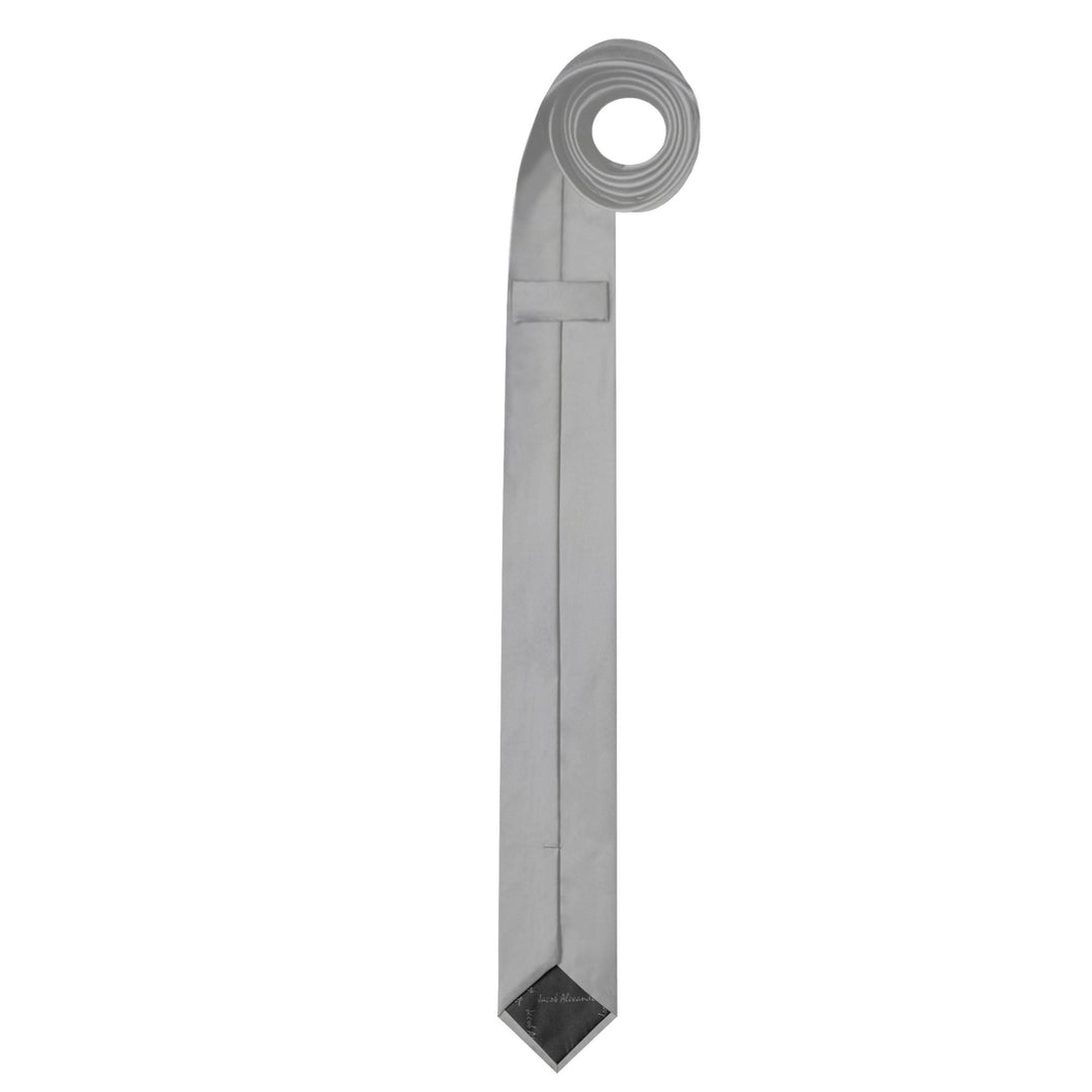 Solid Ultra Skinny Tie - Silver