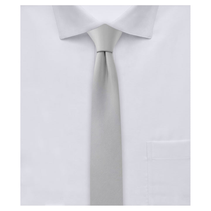 Solid Ultra Skinny Tie - Silver