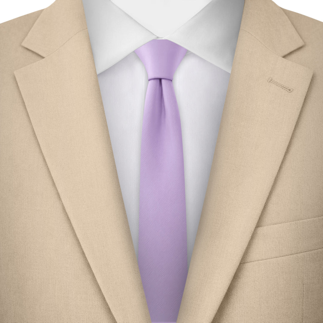 Solid Ultra Skinny Tie - Lavender