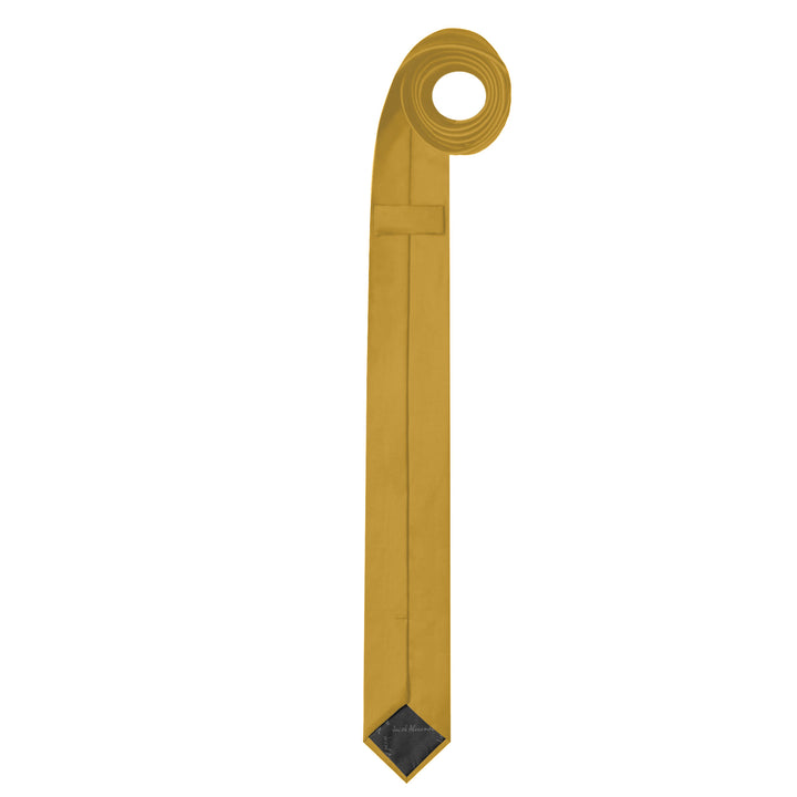Solid Ultra Skinny Tie - Gold
