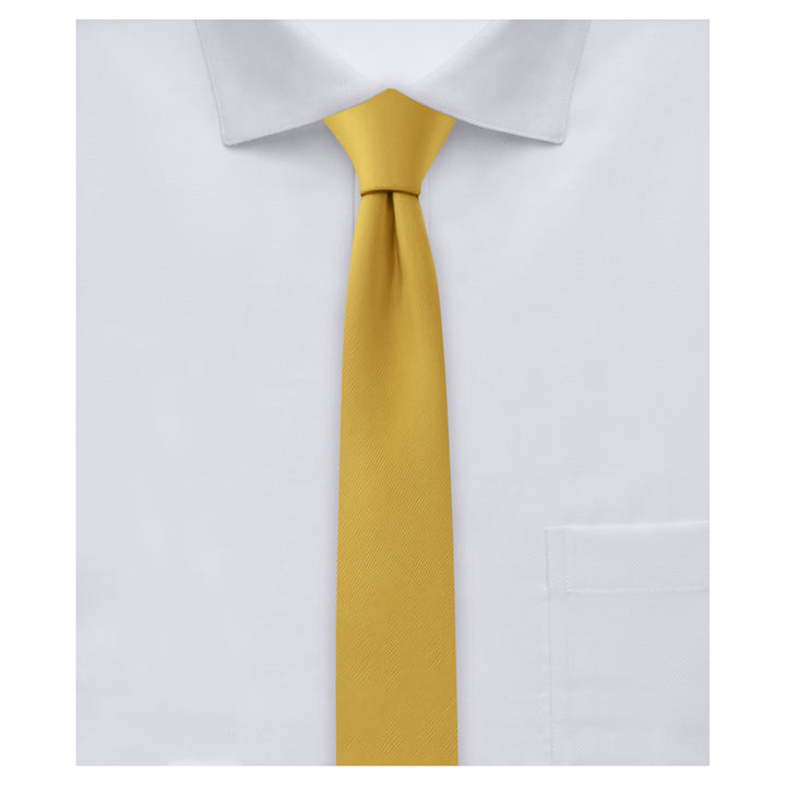 Solid Ultra Skinny Tie - Gold
