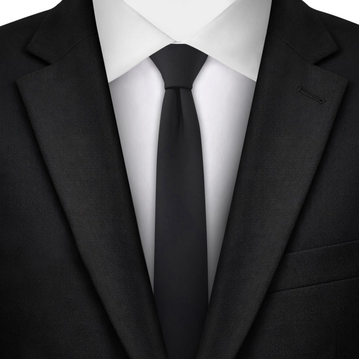 Solid Ultra Skinny Tie - Black