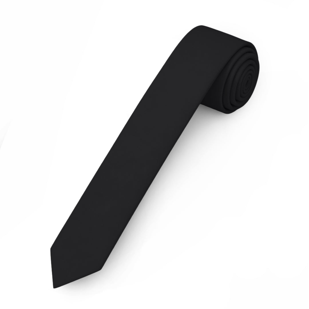 Solid Ultra Skinny Tie - Black