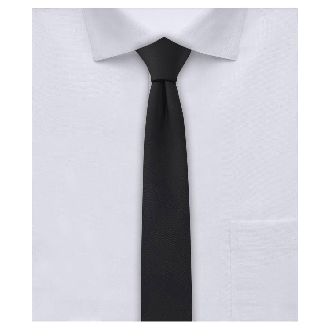 Solid Ultra Skinny Tie - Black