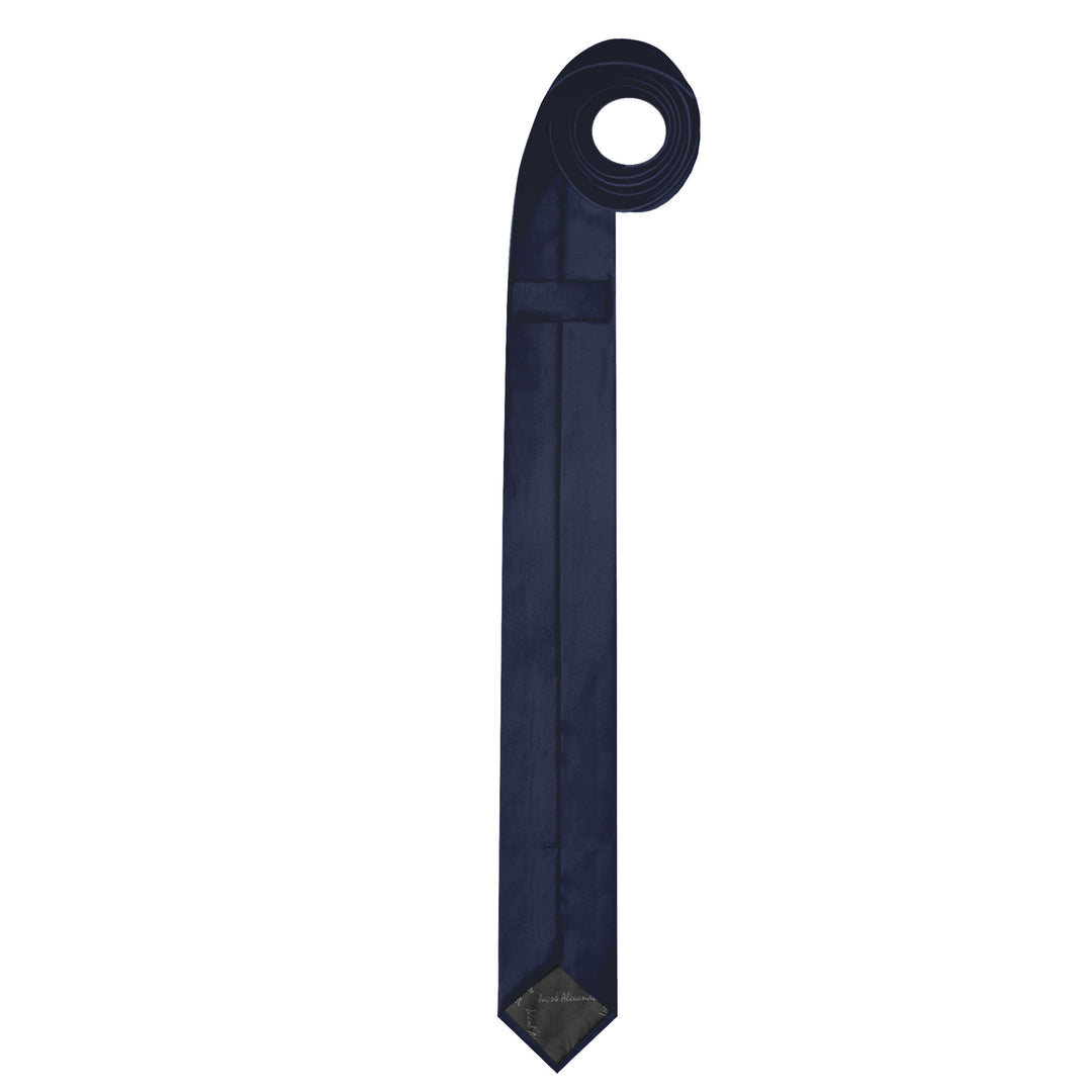 Solid Ultra Skinny Tie - Navy Blue