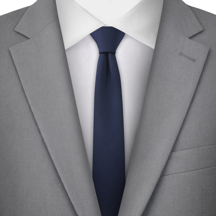 Solid Ultra Skinny Tie - Navy Blue