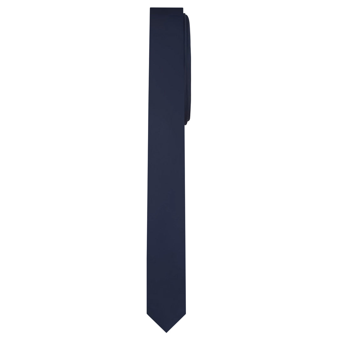 Solid Ultra Skinny Tie - Navy Blue