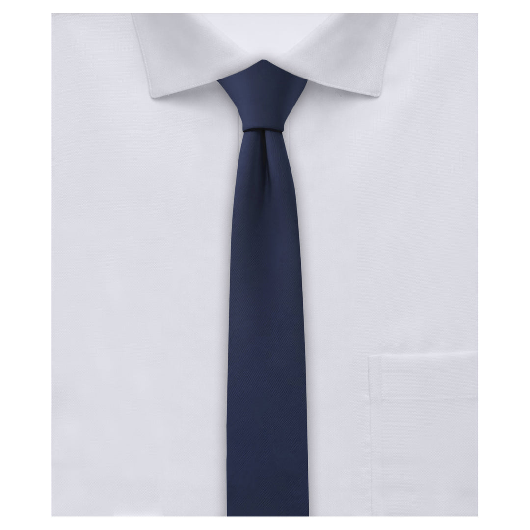 Solid Ultra Skinny Tie - Navy Blue