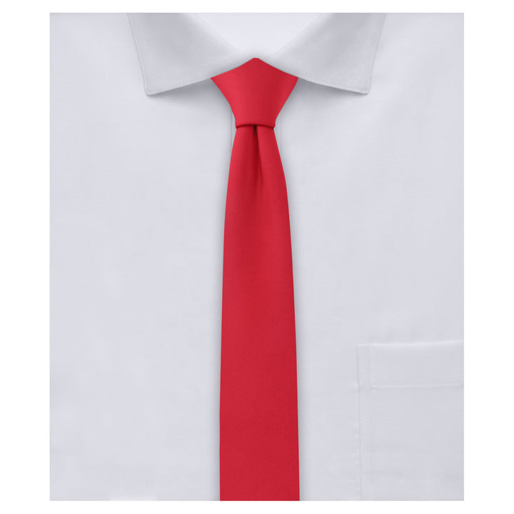 Solid Ultra Skinny Tie - Red