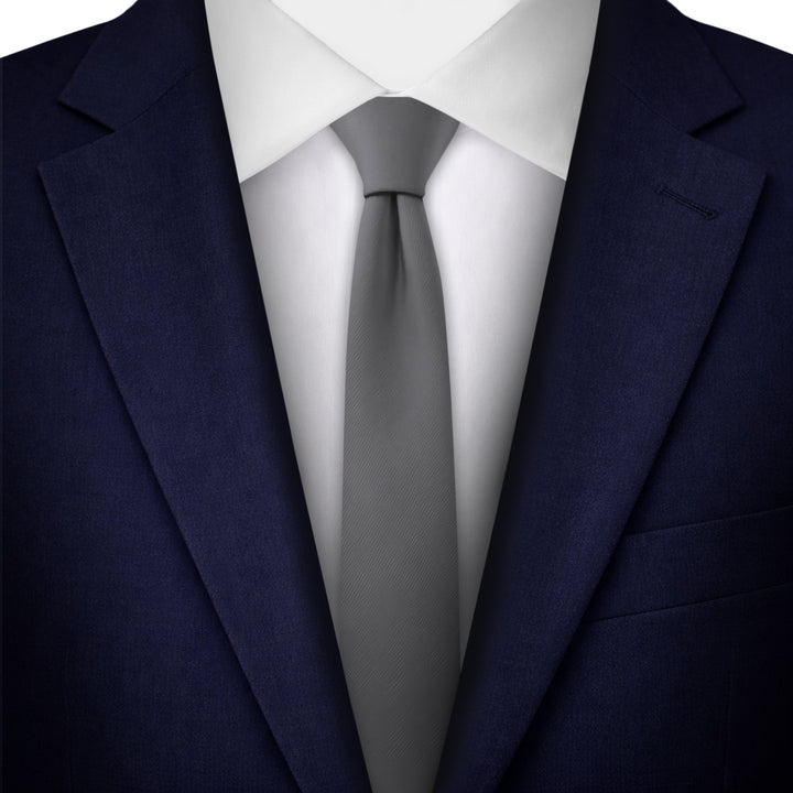 Solid Ultra Skinny Tie - Charcoal