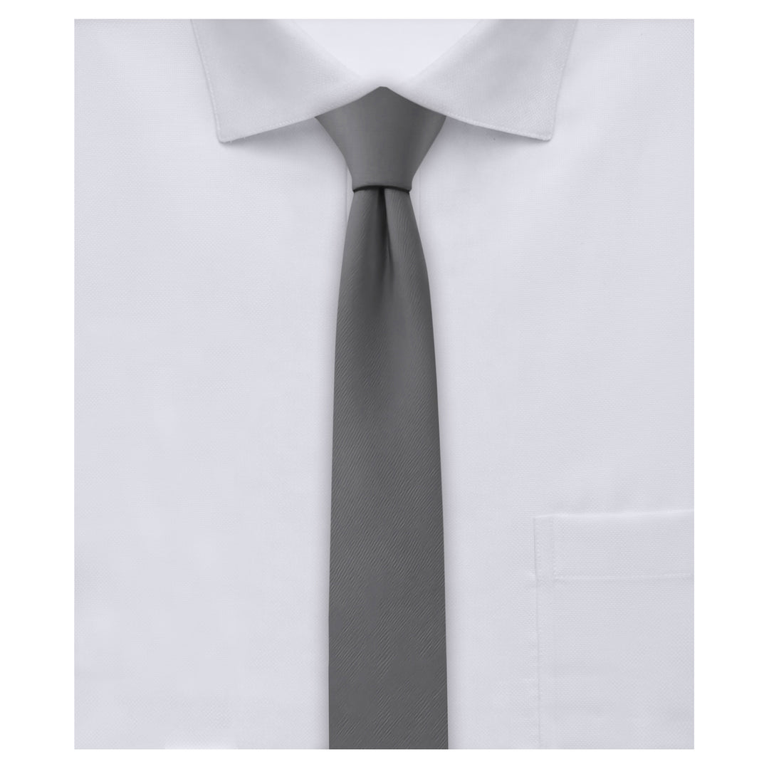 Solid Ultra Skinny Tie - Charcoal