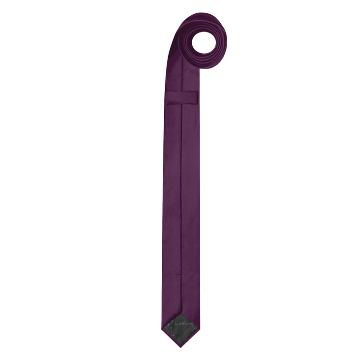 Solid Ultra Skinny Tie - Eggplant
