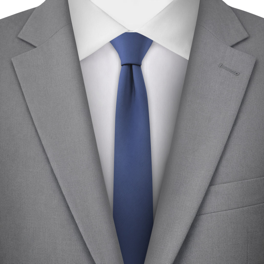 Solid Ultra Skinny Tie - Steel Blue