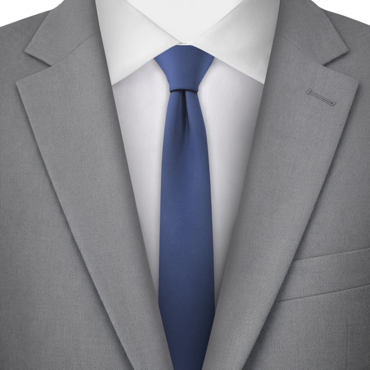 Solid Ultra Skinny Tie - Steel Blue