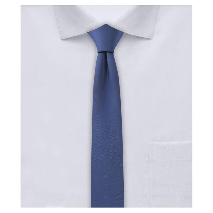 Solid Ultra Skinny Tie - Steel Blue