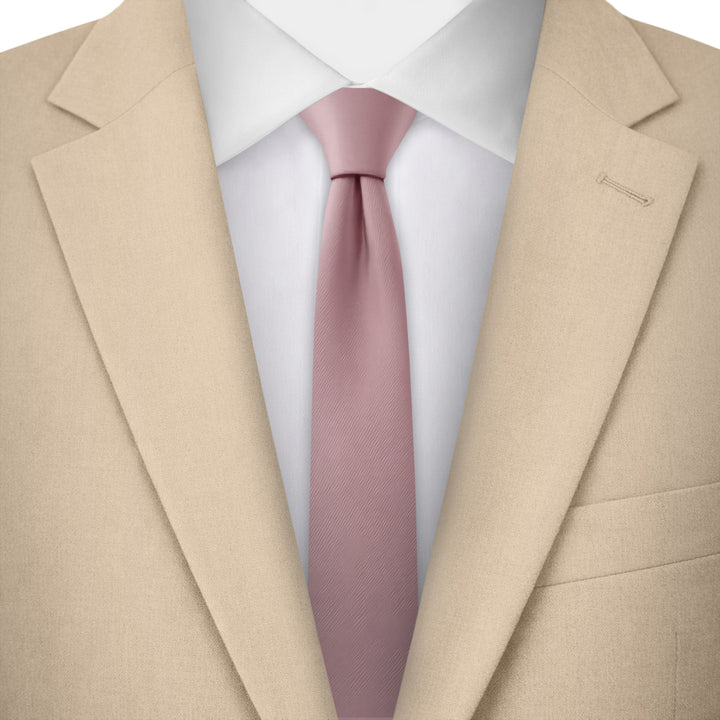 Solid Ultra Skinny Tie - Dusty Rose