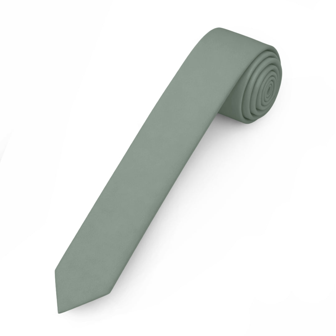 Solid Ultra Skinny Tie - Dusty Sage