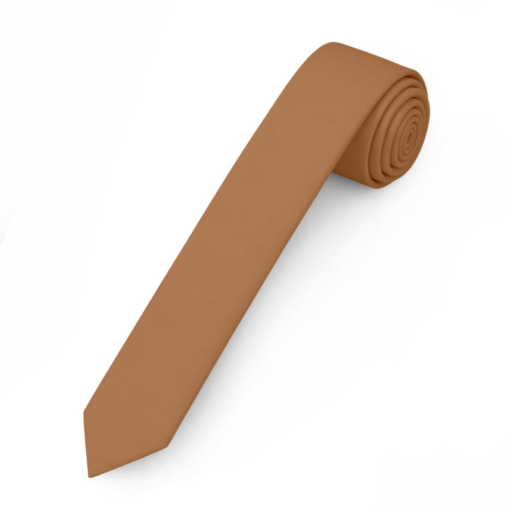 Solid Ultra Skinny Tie - Copper Sundial