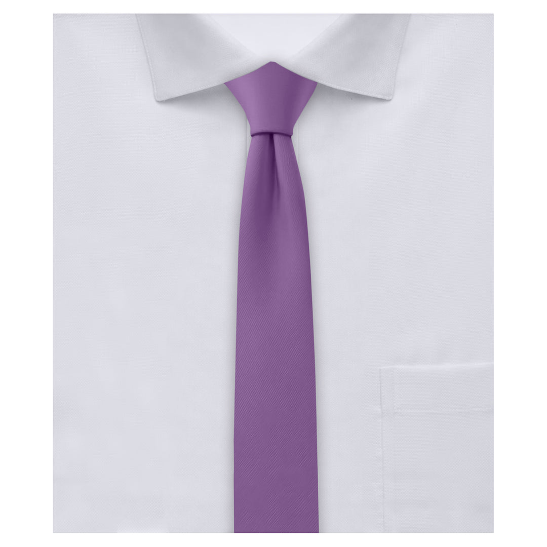 Wedding Solid Ultra Skinny Tie - Wisteria